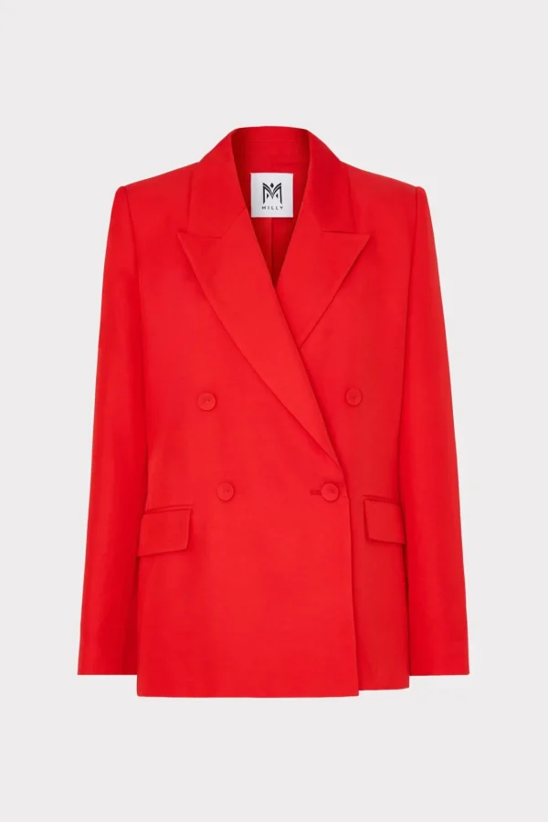 MILLY Blazers-Abbi Double Breasted Blazer