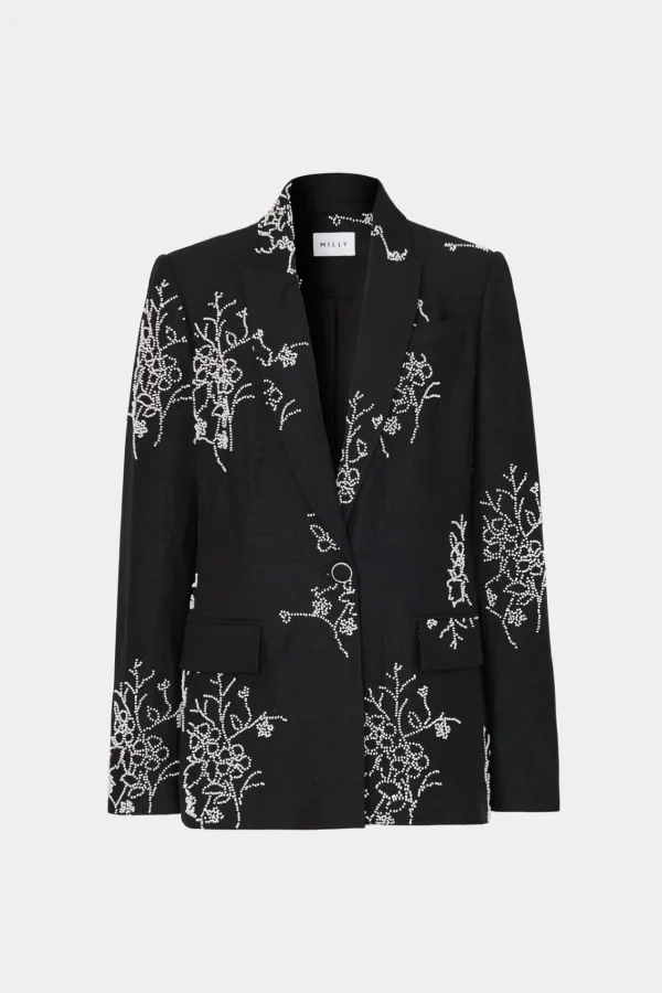 MILLY Blazers-Alexa Beaded Embroidery Blazer