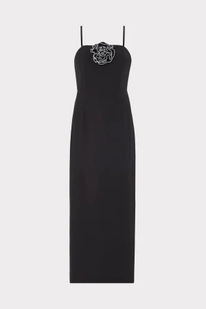 MILLY Cocktail Dresses-Allison 3D Rosette Cady Midi Dress