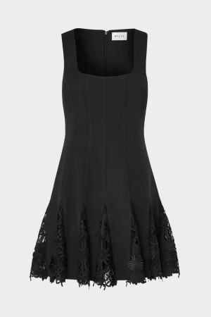 MILLY Mini Dresses-Ariel Cady 3D Lace Combo Dress