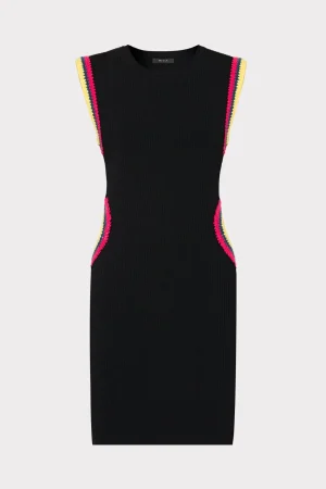 MILLY Knit Dresses-Crochet Cut Out Mini Dress