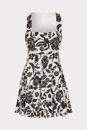 MILLY Jumpsuits & Rompers-Flowers Of Spain Linen Mini Dress