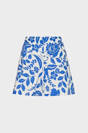 MILLY Shorts-Flowers Of Spain Linen Shorts