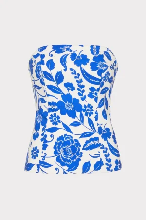 MILLY Matching Sets-Flowers Of Spain Linen Top