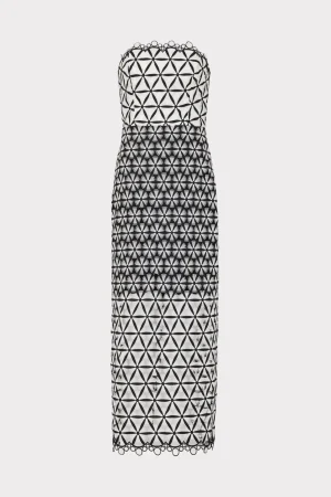 MILLY Guest Of Dresses-Geo Star Lace Dress