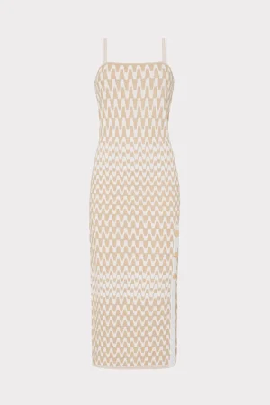 MILLY Knit Dresses-Gradient Zig Zag Midi Dress
