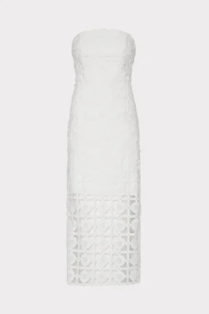 MILLY White Dresses-Kait Tile Lace Dress