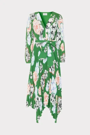 MILLY Sundresses-Liora Petals In Bloom Pleated Dress