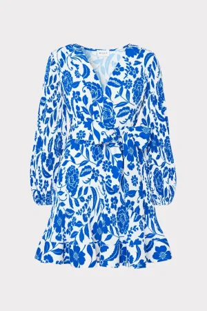 MILLY Mini Dresses-Liv Flowers Of Spain Pleated Dress