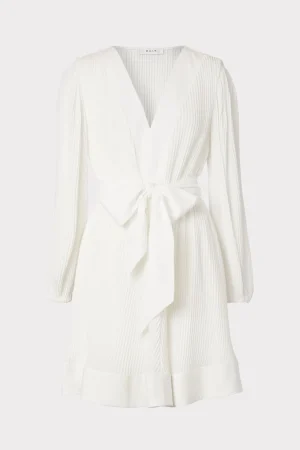 MILLY White Dresses-Liv Pleated Dress