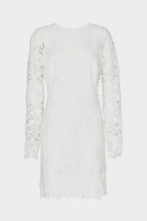 MILLY White Dresses-Nessa 3D Lace Dress