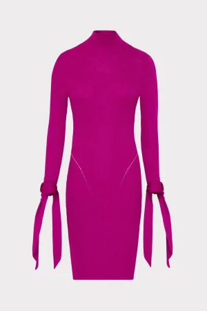 MILLY Knit Dresses-Rowa Cascading Cuff Mini Dress