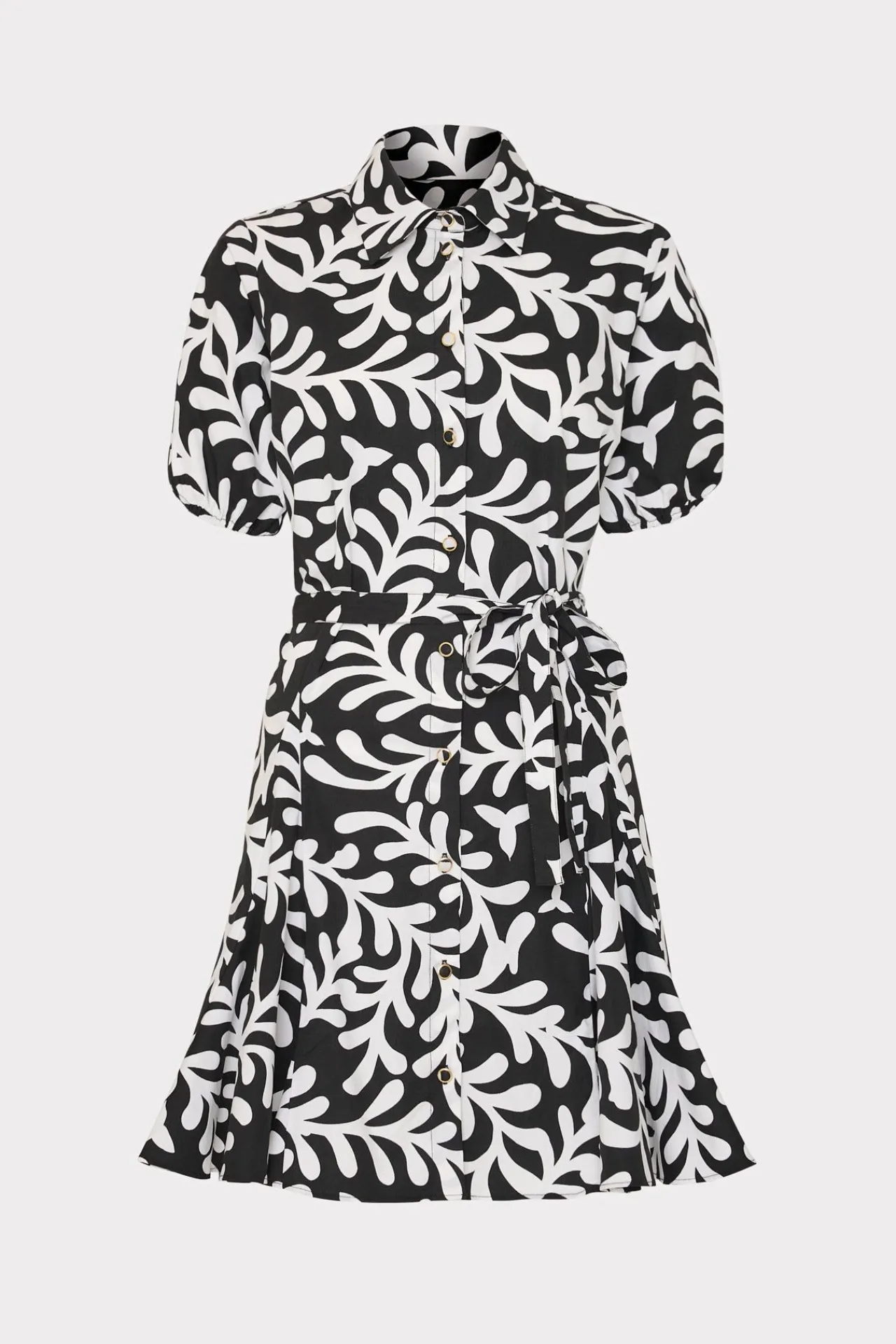 MILLY Mini Dresses-Spanish Vine Poplin Mini Dress